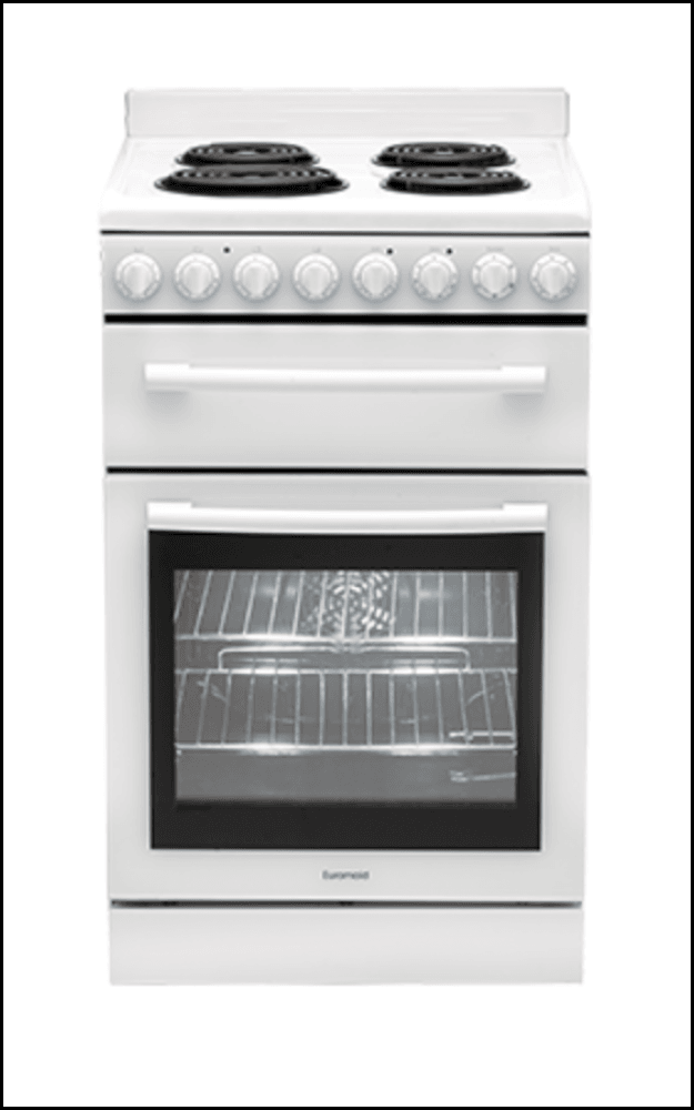 Euromaid Electric Oven + Coil Cooktop | F54Rw Stove
