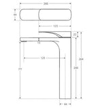 Fienza Luciana Tall Basin Mixer Chrome 226107