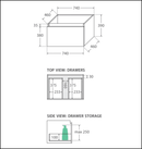 Fienza 750Mm Sc75H Crystal Pure Undermount Stone Top Manu Wall Hung Vanity Unit White - Special