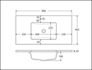 Fienza 900Mm Sc90Zkl Crystal Pure Undermount Stone Top Fingerpull Vanity Unit With Kickboard Satin