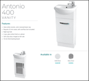 Fienza Antonio 40Akw 400Mm White Vanity Solid Door - Special Order Units