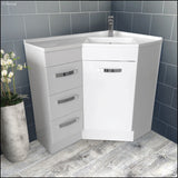 Fienza Corner 600 Pc6060 White Vanity Unit - Special Order Units