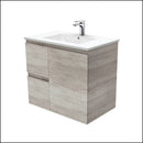 Fienza Dolce Edge Tcl75Xl Industrial 750Mm Wall Hung Vanity Left Drawers - Special Order Units