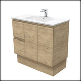 Fienza Dolce Edge Tcl90Skl 900Mm Scandi Oak Vanity With Kickboard Left Drawers - Special Order Units