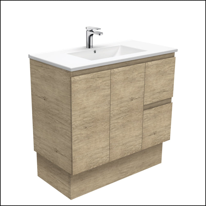 Fienza Dolce Edge Tcl90Skr 900Mm Scandi Oak Vanity With Kickboard Right Drawers - Special Order