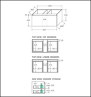 Fienza Dolce Manu Tcl90H 900Mm White Wall Hung Vanity Unit - Special Order Units