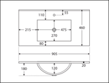 Fienza Dolce Quest 900Mm Tcl90Qk White Vanity Unit On Kickboard - Special Order Units