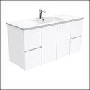 Fienza Dolce Tcl120F 1200Mm Fingerpull Wall Hung Vanity White - Special Order Units