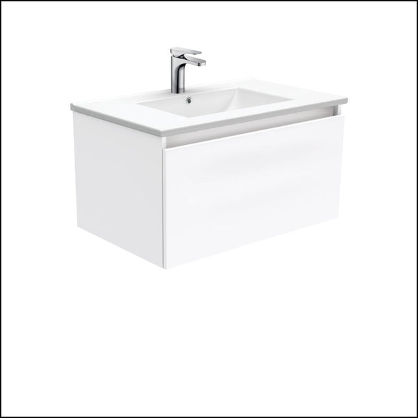 Fienza Dolce Tcl75H Manu 750Mm White Wall Hung Vanity Unit - Special Order Units