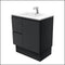 Fienza Dolce Tcl75Zbkl 750Mm Satin Black Vanity With Kickboard Left Drawers - Special Order Units
