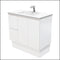 Fienza Dolce Tcl90Zkl 900Mm Fingerpull Matte White Vanity With Kickboard Left Drawers - Special