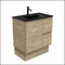 Fienza Dolce Tclb75Skr 750Mm Matte Black Scandi Oak Vanity With Kickboard Right Drawers - Special