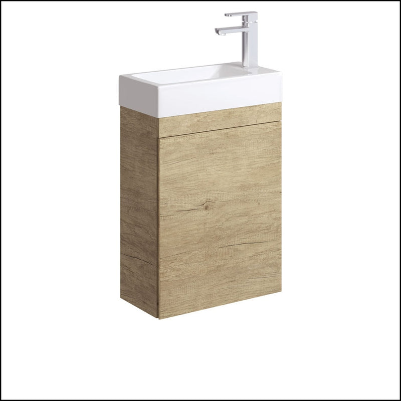 Fienza Edge 45Rs Scandi Oak Wall Hung 450Mm Vanity No Overflow - Special Order Units