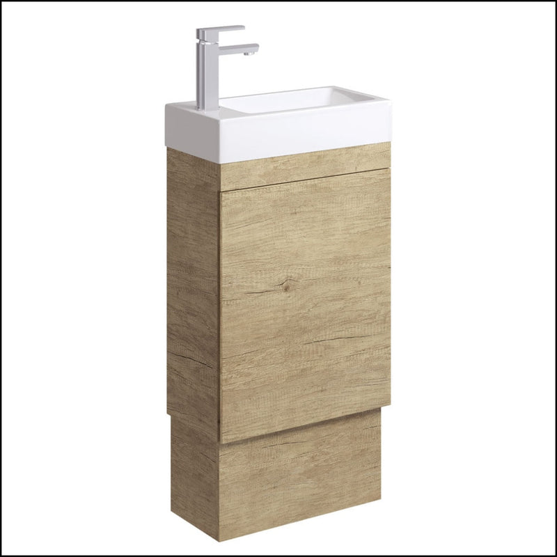 Fienza Edge 45Rsk-Of Scandi Oak 450Mm Vanity With Kickboard Overflow - Special Order Units