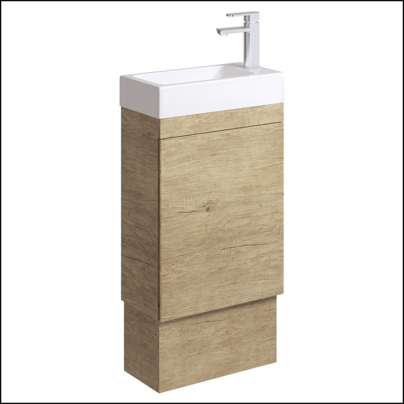 Fienza Edge 45Rsk-Of Scandi Oak 450Mm Vanity With Kickboard Overflow - Special Order Units