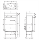 Fienza Edge 45Rxk-Of Industrial 450Mm Vanity With Kickboard Overflow - Special Order Units