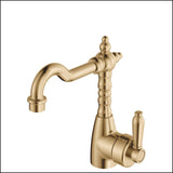 Fienza Eleanor 202103Uu Shepherds Crook Urban Brass Mixer With Handle Basin Mixers