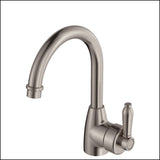 Fienza Eleanor 202104Bn Gooseneck Brushed Nickel Mixer With Handle Basin Mixers