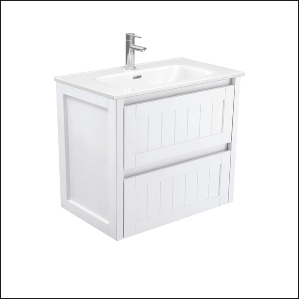 Fienza Joli Jol75T 750Mm Hampton White Wall Hung Vanity Unit - Special Order Units