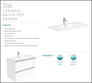 Fienza Joli Jol90Tk 900Mm Hampton Vanity Unit With Kickboard White - Special Order Units