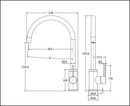 Fienza Kaya 228105Bl Blossom Matte Mixer Tap Kitchen Taps