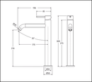 Fienza Kaya 228107B Matte Black Tall Basin Mixer Mixers