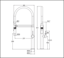 Fienza Kaya 228109Bn Brushed Nickel Pull Down Mixer Tap Kitchen Taps