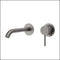 Fienza Kaya Wall Basin/Bath Mixer Set Gun Metal Round Plates 160Mm Outlet 228104Gm Bathroom Mixers