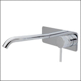 Fienza Kaya Wall Basin/Bath Mixer Set Square Plate 200Mm Outlet 228106-200 Bathroom Mixers