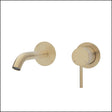 Fienza Kaya Wall Basin/Bath Mixer Set Urban Brass Round Plates 160Mm Outlet 228104Ub Bathroom Mixers