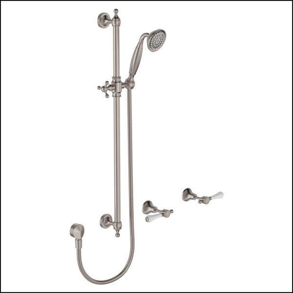 Fienza Lillian Lever Rail Shower Set Brushed Nickel 339103Bn Showers