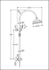 Fienza Lillian Twin Shower Matte Black 455114B Showers
