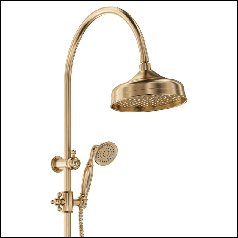 Fienza Lillian Twin Shower Urban Brass 455114Ub Showers