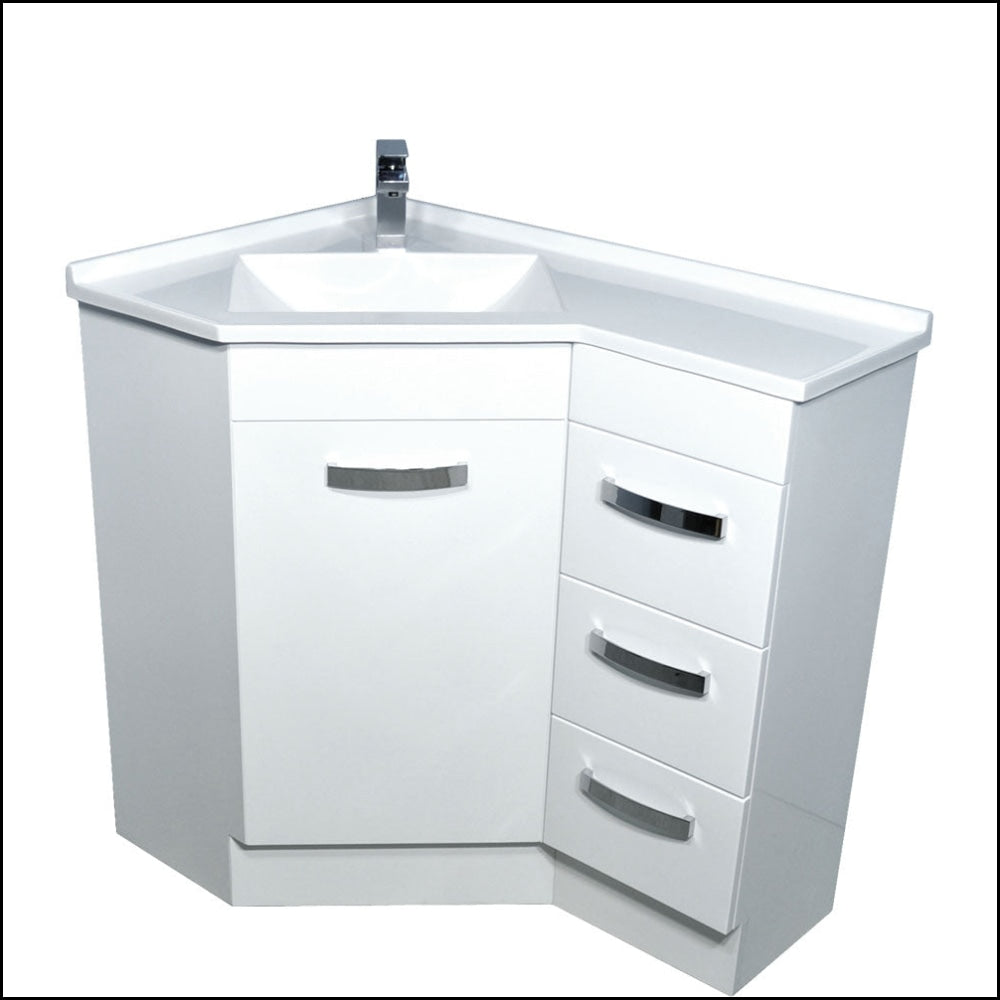 Fienza Pc6090 Corner 600X900 Vanity Unit White - Special Order Units