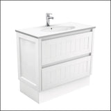 Fienza Rotondo 900Mm Rot90Tk Hampton White Vanity Unit On Kickboard - Special Order Units