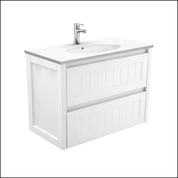 Fienza Rotondo Hampton Rot90T 900Mm White Wall Hung Vanity Unit - Special Order Units