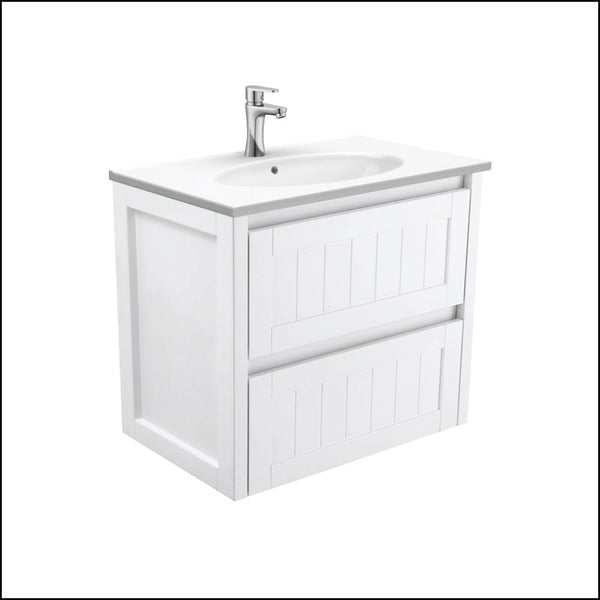 Fienza Rotondo Rot75T Hampton 750Mm Wall Hung Vanity Unit White - Special Order Units