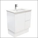 Fienza Sc75Zkr 750Mm Crystal Pure Undermount Stone Top Vanity Unit With Kickboard Fingerpull Right