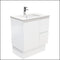 Fienza Sc75Zkr 750Mm Crystal Pure Undermount Stone Top Vanity Unit With Kickboard Fingerpull Right