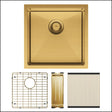 Fienza Single Bowl Kitchen Sink Kit - Rugged Brass 68401Rbkit Top Mounted Sinks