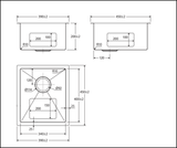 Fienza Single Bowl Kitchen Sink Kit - Stainless Steel 68400Kit Top Mounted Sinks