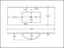 Fienza Tcl120Xk 1200Mm Dolce Edge Industrial Vanity On Kickboard - Special Order Units