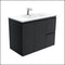 Fienza Tcl90Zbr Dolce 900Mm Fingerpull Satin Black Wall Hung Vanity Right Draws - Special Order
