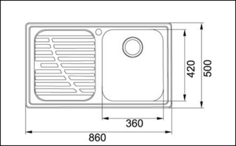Franke Drina Drx611Lhd Single Bowl Sink Top Mounted Kitchen Sinks