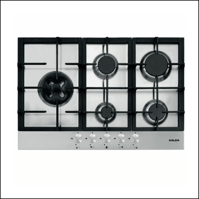 Glem Fc75Gswi 75Cm Stainless Steel Gas Cooktop