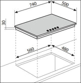 Glem Fc75Gswi 75Cm Stainless Steel Gas Cooktop