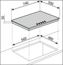 Glem Fc75Gswi 75Cm Stainless Steel Gas Cooktop