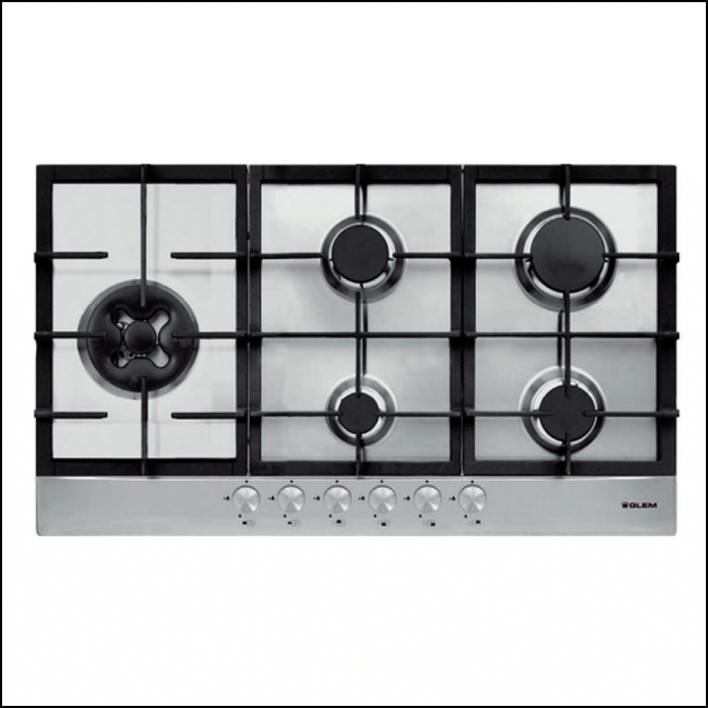 Glem FC95GWI 90cm Stainless Steel Gas Cooktop SA Appliance Warehouse