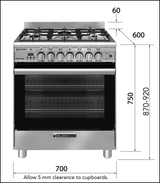 Glem Gb765Dop 70Cm Gas Stove - Order In