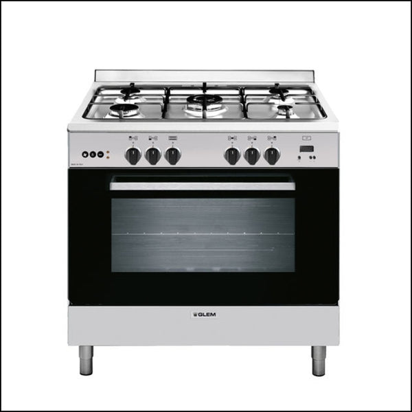 Glem Gl965Ei 90Cm Stainless Steel Dual Fuel Stove Stoves